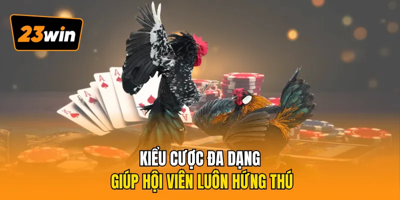 Kiểu cược đa dạng giúp hội viên luôn hứng thú